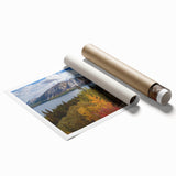 Extra large rolled print of Yukon scenery with vivid green and blue tones, ideal for classy bathroom wall art.
