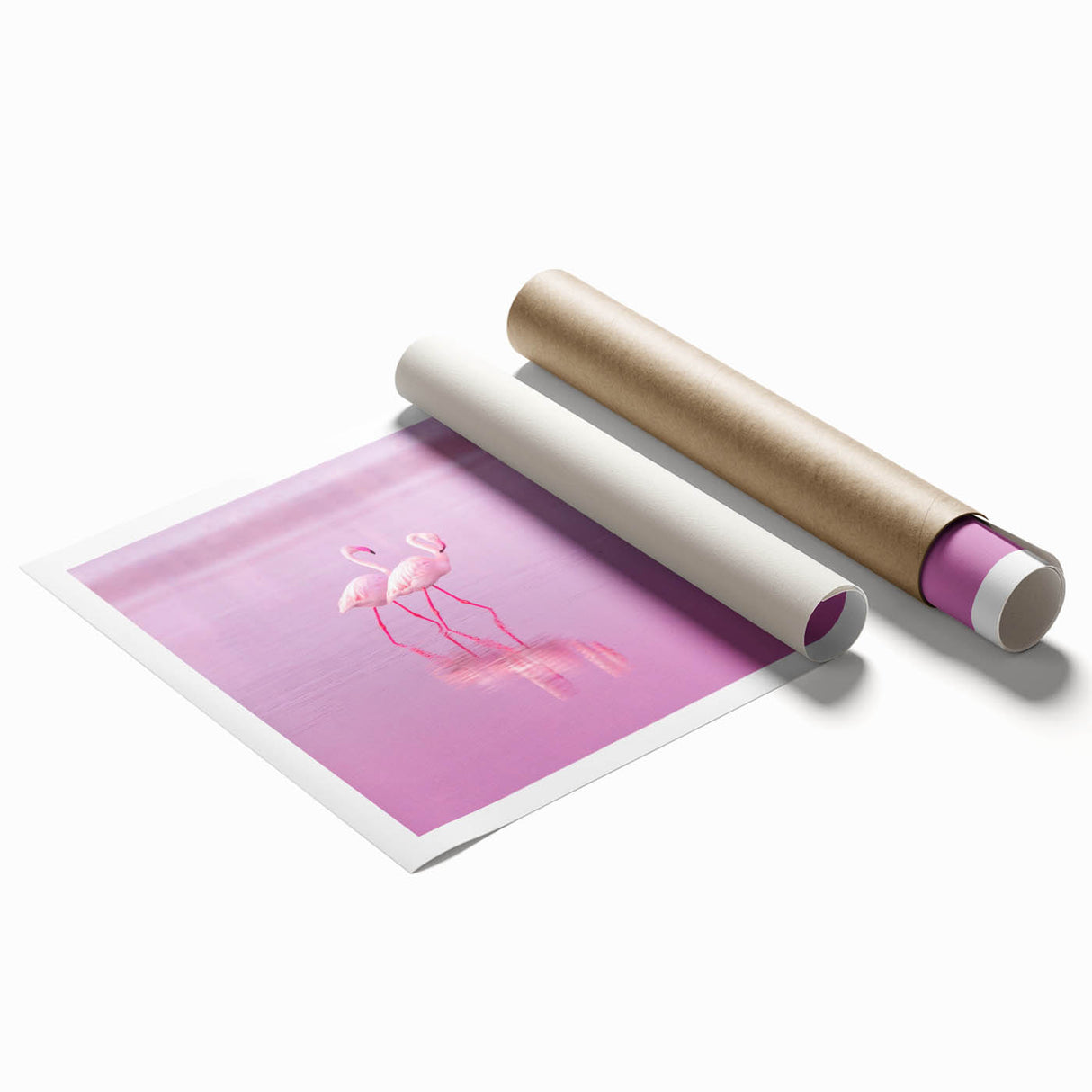 Extra large rolled print featuring a serene Caribbean beach scene with vibrant blue and turquoise tones.