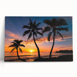 Black and white photo of Caribbean scenery on large stretched canvas, ideal for kitchen wall art.