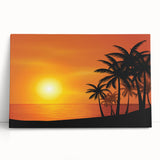 A black and white photograph of a serene Barbados beach scene, printed on large stretched canvas.