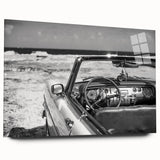 Large abstract acrylic print depicting a vibrant Caribbean scene, ideal for bedroom or dining room art.