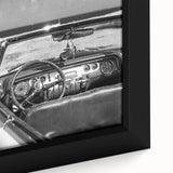 Extra large framed canvas featuring a textured Caribbean scenery in vibrant colors, ideal for living room decor.