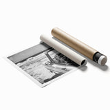 Extra large rolled print of a tropical Cuban landscape with vivid green foliage and soft blue sky.