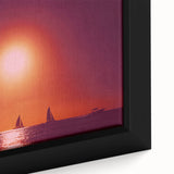Black wall art featuring a textured Caribbean scenery in vibrant colors on a framed canvas, ideal for living room decor.