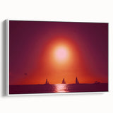 Vintage poster art of a Caribbean scene on framed canvas, vibrant colors, ideal for living room decor.