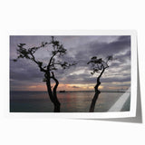 Extra large rolled print of a Caribbean Martinique scenery with vibrant green and blue tones, ideal for art wall dining room.