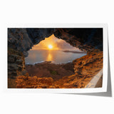 Extra large rolled print of a Caribbean scenery with vibrant blue and green tones, ideal for art wall dining room.