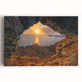 Black and white stretched canvas of a serene Caribbean scenery, ideal for kitchen wall art or bedroom ambiance.