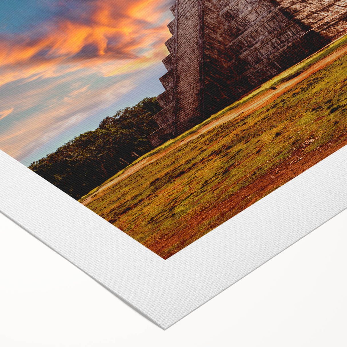 Art deco poster featuring a stylized Belize scenery in muted earth tones on rolled canvas, suitable for dining room decor.