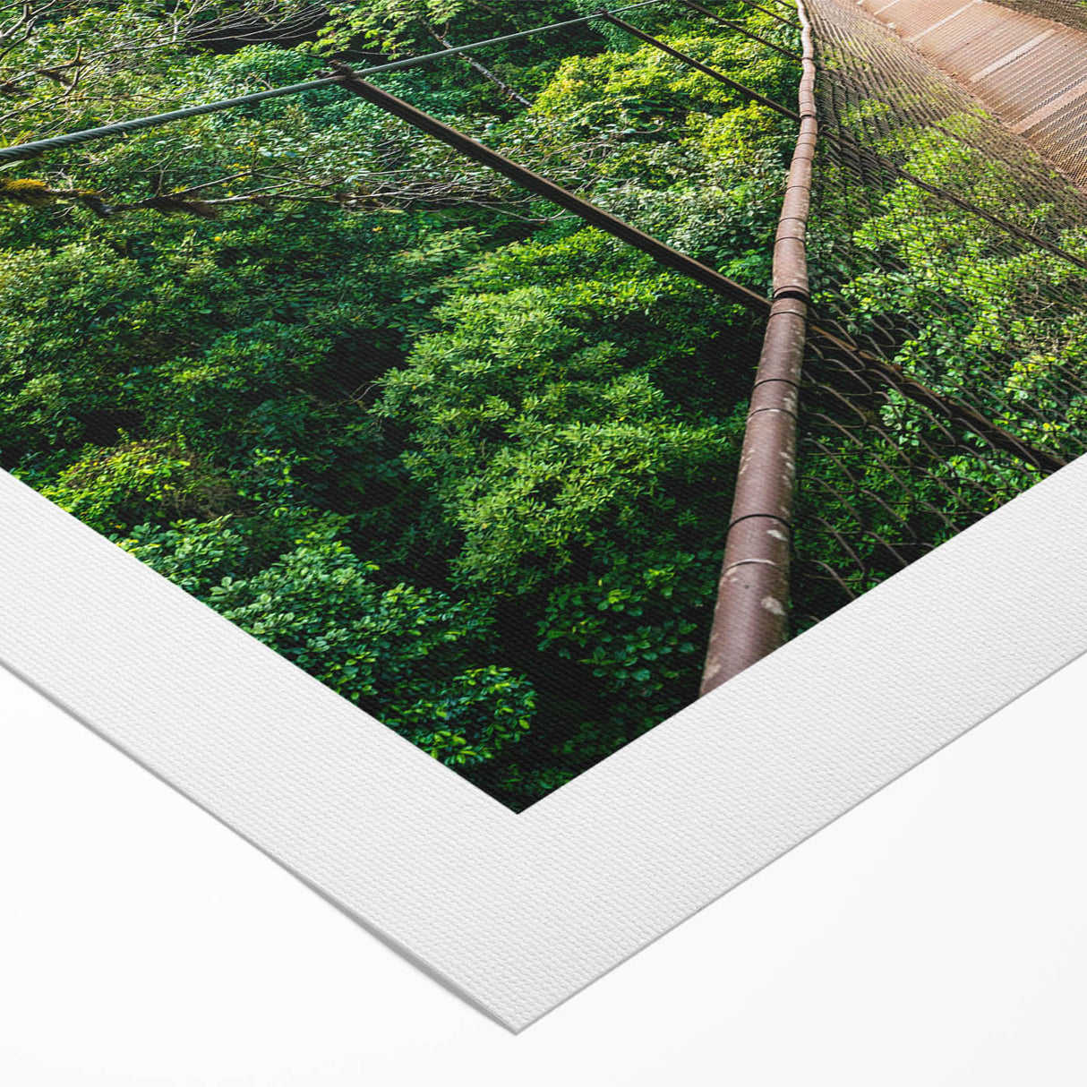 Art deco poster of a Costa Rican landscape in muted earth tones on rolled canvas, suitable for dining room decor.