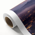 Art deco poster of Central American scenery in muted green and blue, rolled canvas, ideal for nursery wall art.