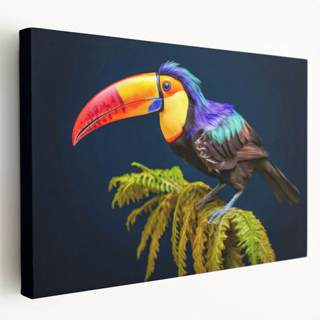 Stretched canvas featuring a scenic view of Central America with vibrant green and blue tones, ideal for kitchen wall art.