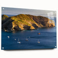 Acrylic print of a Central American landscape in muted earth tones, ideal for dining room decor.