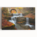 Black and white photograph of a European scenery on stretched canvas, ideal for kitchen wall art.