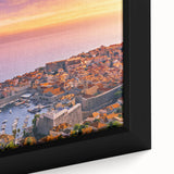 Extra large framed canvas featuring a textured depiction of a Croatian landscape in vibrant colors.