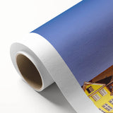 Art Deco poster of a European Denmark scenery in pastel shades, ideal for nursery wall art, on rolled canvas.