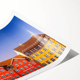 Extra large wall art featuring line art flowers in neutral tones on a rolled canvas, ideal for large living room decor.