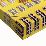 Large art of a black and white Danish landscape on stretched canvas, ideal for bedroom wall decor.