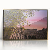 Art deco poster of Bath, England in muted gold tones on framed acrylic, ideal for modern art wall decor.