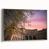 Landscape art painting of Bath, England, in muted earth tones on a framed canvas, suitable for living room decor.