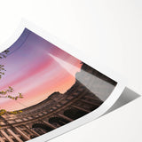 Extra large wall art featuring line art flowers in subtle tones on a rolled print, suitable for large living room decor.