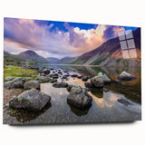 Acrylic print of a Cumbrian landscape in subdued earth tones, ideal for bedroom or dining room art.
