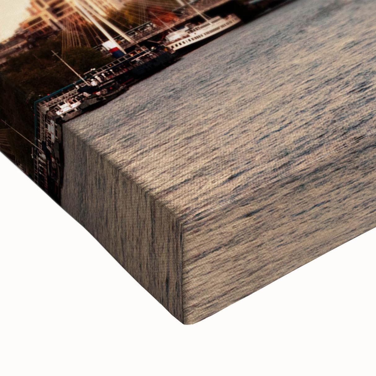 Black and white large art canvas of London skyline, ideal for bedroom wall decor.