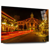 Acrylic print of Oxford scenery featuring soft gray and blue tones, ideal for bedroom or dining room art.