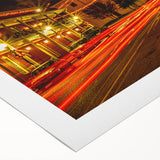 Art deco poster of Oxford landscape in muted earth tones on rolled canvas, suitable for dining room decor.