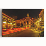 Black and white stretched canvas of Oxford scenery, ideal for kitchen wall art or bedroom ambiance.