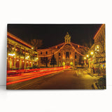 Black and white stretched canvas of Oxford scenery, ideal for kitchen wall art.
