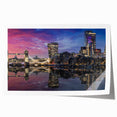 Rolled print of the Thames River with soft pastel shades, ideal for art wall dining room decor.