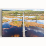 Black and white photograph of a European cityscape on stretched canvas, ideal for kitchen wall art or bedroom ambiance.