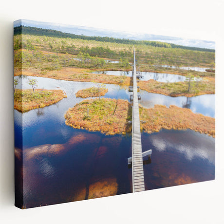 Large art print of a European scenery on stretched canvas, featuring muted earth tones, ideal for kitchen wall art.