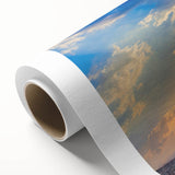 Art Deco style poster of a serene Finland landscape in pastel shades, ideal for nursery wall art.