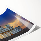 Extra large wall art featuring line art flowers in black on white, ideal for large living room wall decor.