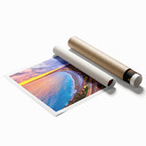 Extra large rolled print of Nice, France scenery with vibrant floral elements, ideal for classy bathroom wall art.