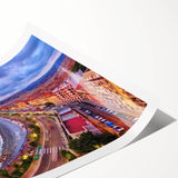 Extra large wall art featuring line art flowers in muted colors on rolled canvas, suited for large living room decor.