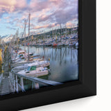Close-up of a textured black wall art depicting Normandy, France scenery in vibrant colors on a framed canvas.