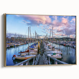 Vintage poster art of a Normandy landscape on framed canvas, with muted earth tones, ideal for bedroom wall art.