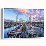 Vintage poster art of Normandy, France, on extra large framed canvas with vibrant colors, ideal for living room decor.
