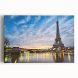 Black and white large art print of Paris scenery on stretched canvas, ideal for kitchen wall art or bedroom ambiance.