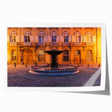 Extra large rolled print depicting Provence scenery with vibrant floral elements, ideal for art wall dining room.