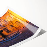 Extra large wall art featuring line art flowers in muted colors on a rolled canvas, ideal for large living room decor.