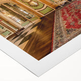 Art deco poster featuring the Versailles scenery on a rolled canvas, suitable for dining room walls.