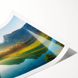 Extra large rolled print featuring line art flowers in muted tones, ideal for large living room wall art.