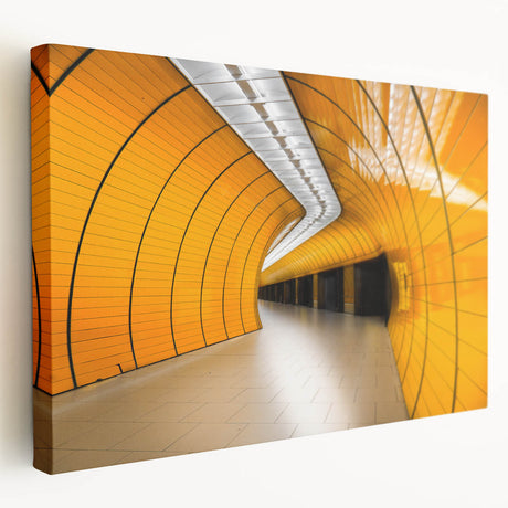 Landscape painting of Munich with muted earth tones on a large stretched canvas, suitable for kitchen wall art.