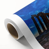 Art Deco poster of Athens scenery in muted earth tones on rolled canvas, suitable for nursery wall art or dining room decor.