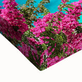 Black and white landscape art painting of Rhodes, Greece on stretched canvas, ideal for bedroom wall art.