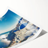 Extra large wall art depicting line art flowers in subtle hues on a rolled print, suitable for large living room decor.